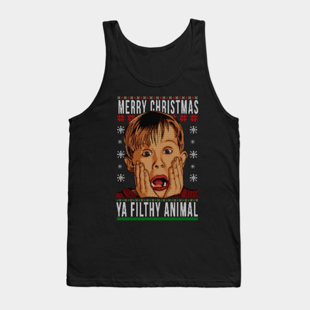 MERRY CHRISTMAS YA FILTHY ANIMAL Tank Top by peabo_mr